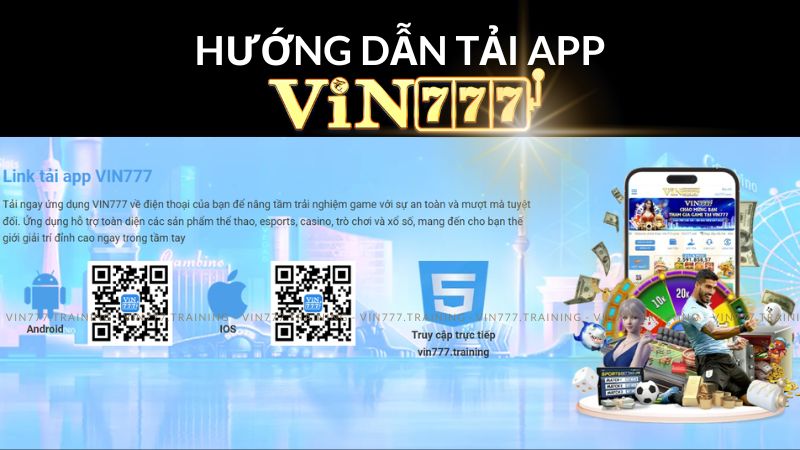 Hướng dẫn tải app Vin777